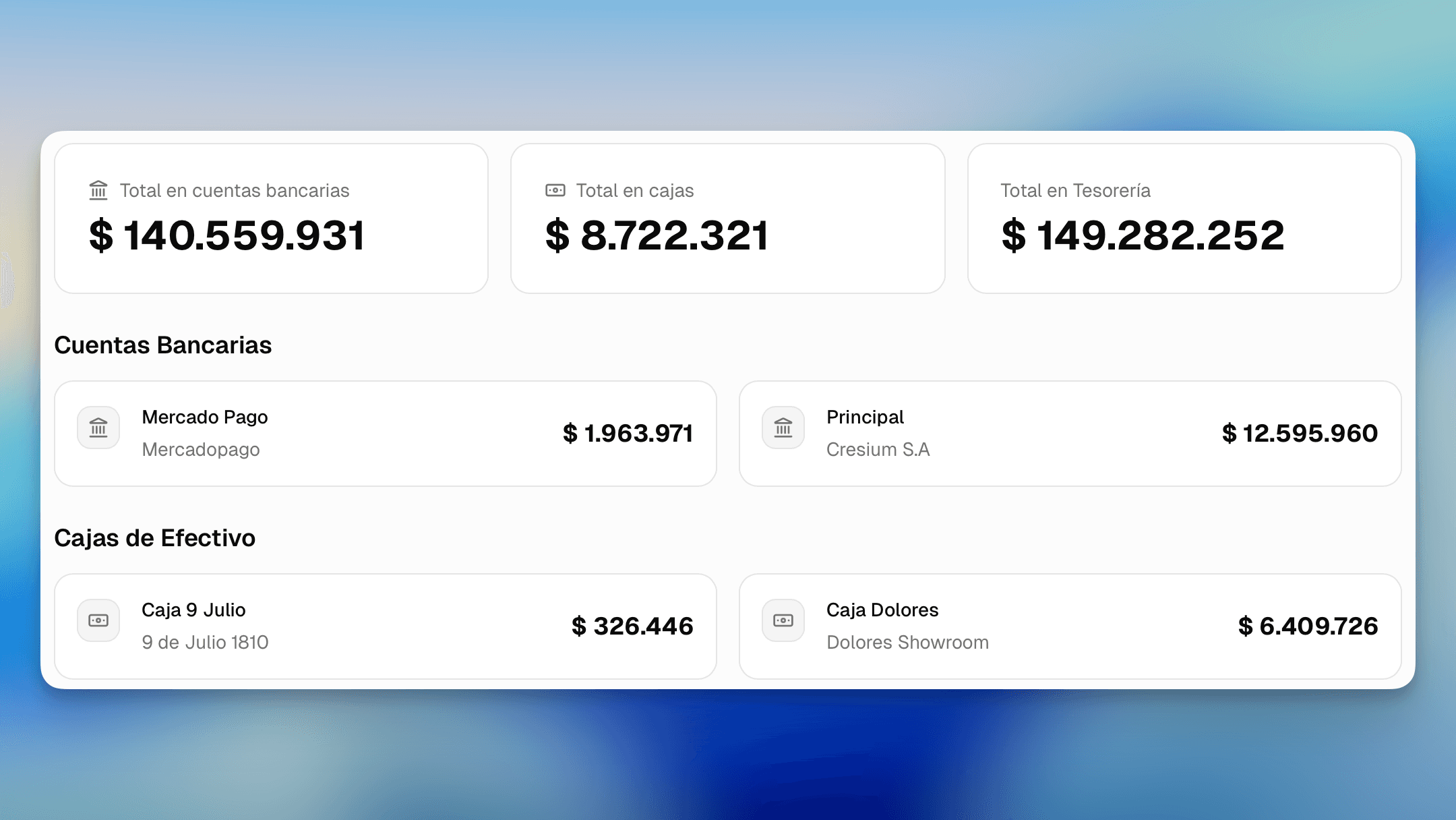 Control de tesorería